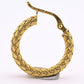 Roberto Coin Braided Hoop Earrings | Yellow Gold Woven Design | 4.16 Grams |