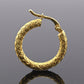 Roberto Coin Braided Hoop Earrings | Yellow Gold Woven Design | 4.16 Grams |