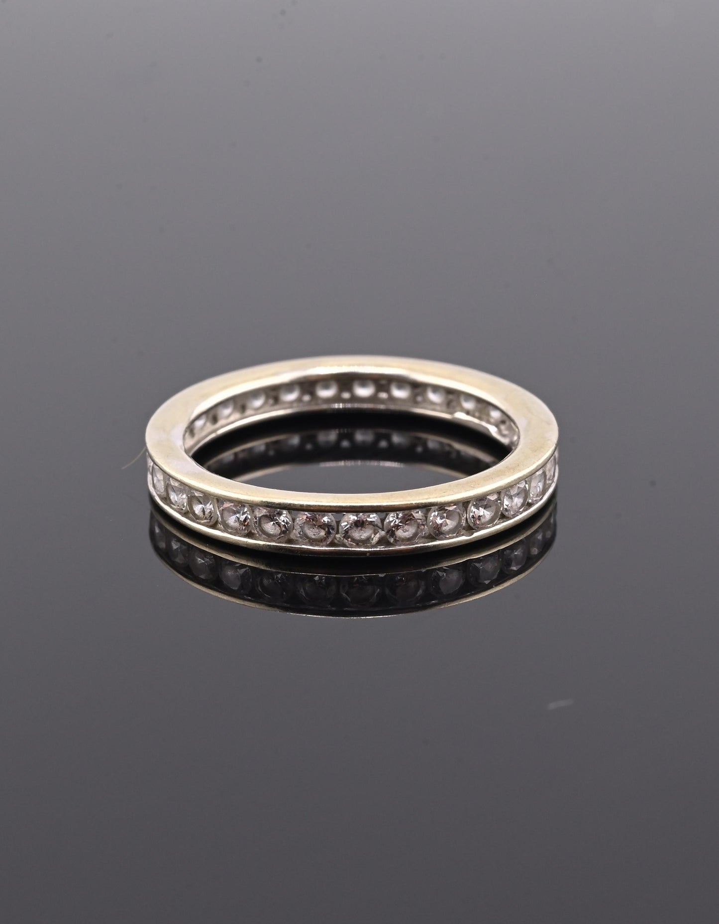 14K White Gold Diamond Eternity Band Ring 0.44 CTW Near Colorless Size 6