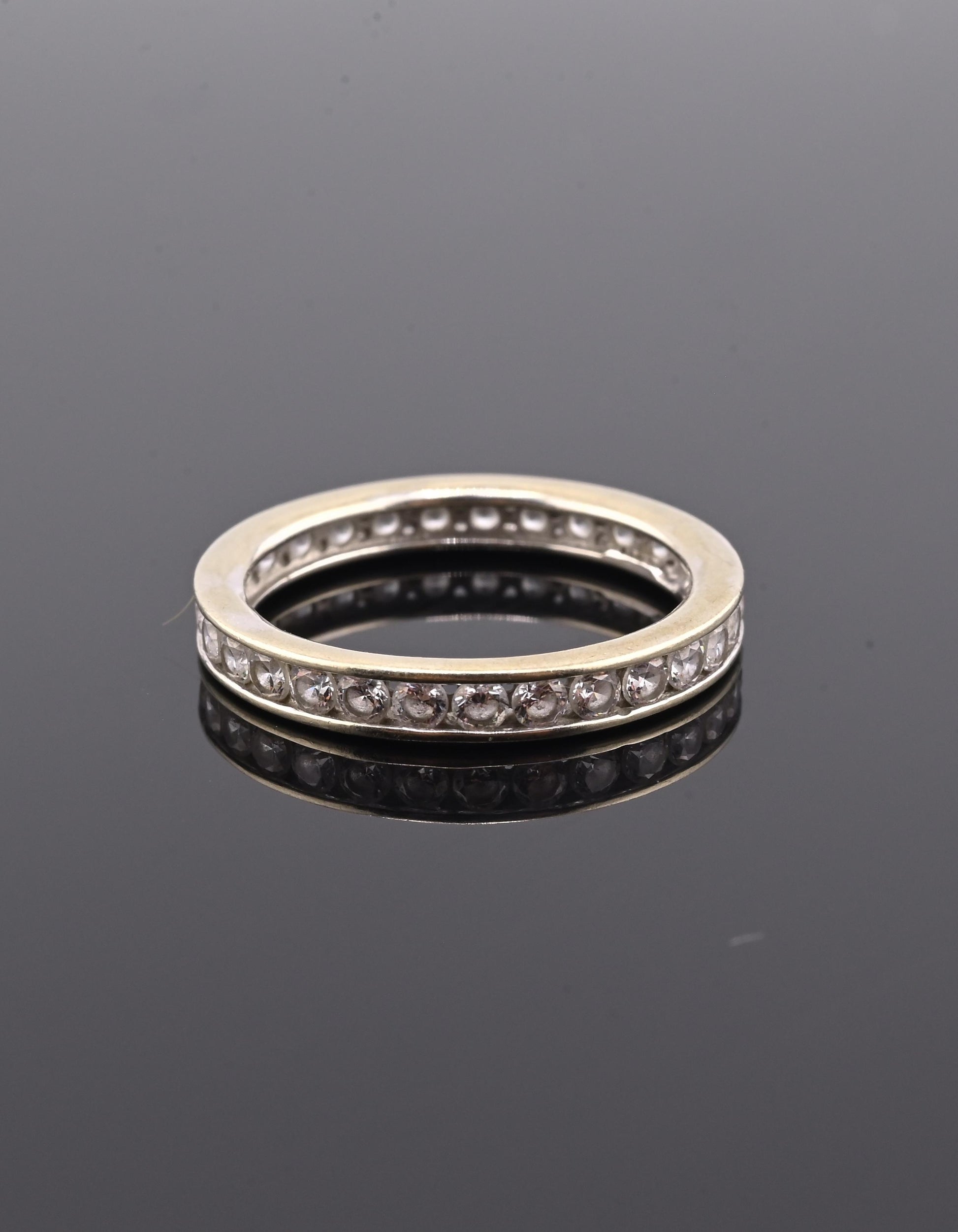 14K White Gold Diamond Eternity Band Ring 0.44 CTW Near Colorless Size 6