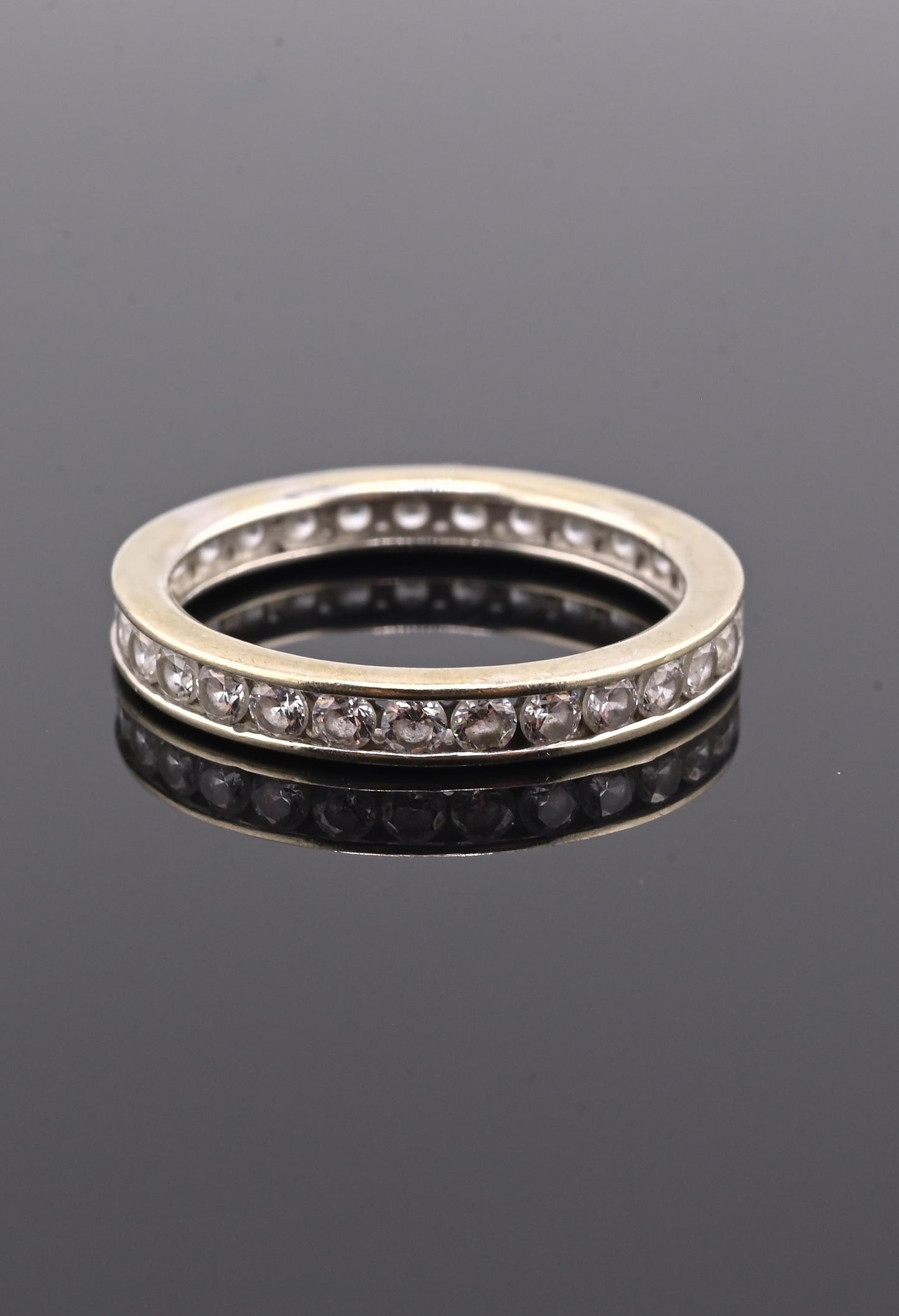 14K White Gold Diamond Eternity Band Ring 0.44 CTW Near Colorless Size 6