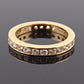 14K Yellow Gold Diamond Eternity Band Ring 0.75 CTW Near Colorless Size 6