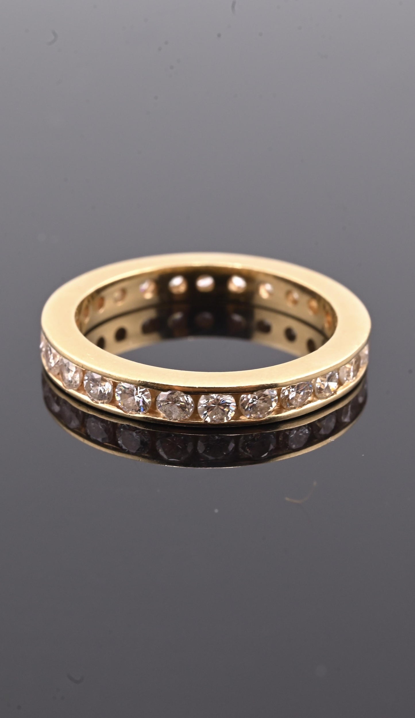 14K Yellow Gold Diamond Eternity Band Ring 0.75 CTW Near Colorless Size 6