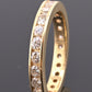 14K Yellow Gold Diamond Eternity Band Ring 0.75 CTW Near Colorless Size 6