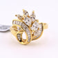 IGI Certified 18K Yellow Gold Diamond Ring 1.17 CTW Marquise & Baguettes
