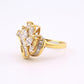 IGI Certified 18K Yellow Gold Diamond Ring 1.17 CTW Marquise & Baguettes