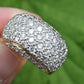 14K Yellow Gold Diamond Pave Dome Ring with 1.82 Carats, Size 8.5 IGI Certified