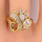 IGI Certified 18K Yellow Gold Diamond Ring 1.17 CTW Marquise & Baguettes