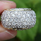 14K Yellow Gold Diamond Pave Dome Ring with 1.82 Carats, Size 8.5 IGI Certified
