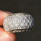 14K Yellow Gold Diamond Pave Dome Ring with 1.82 Carats, Size 8.5 IGI Certified