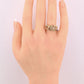 IGI Certified Vintage 14K Yellow Gold Ruby Emerald Diamond Leopard Ring Size 6.5
