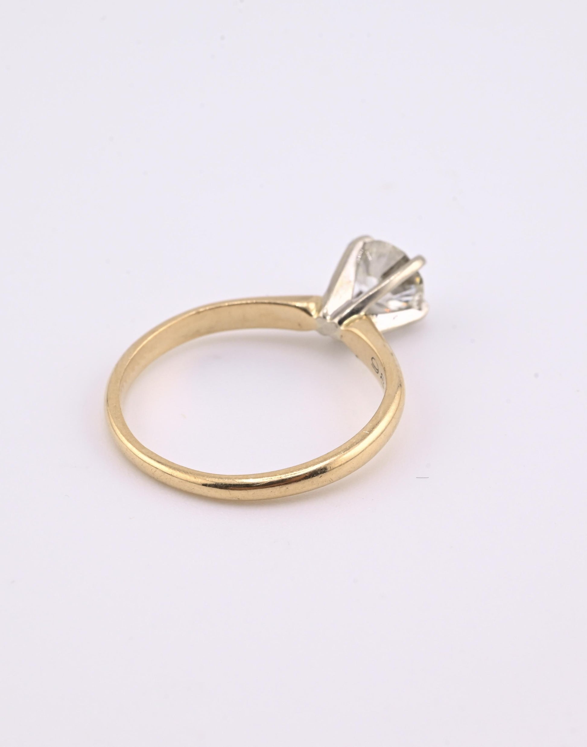 Antique 14K Gold Diamond Solitaire Ring ~0.63 CT Old European / Early Brilliant