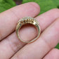 14K Plum Yellow Gold Natural Diamond Cluster Ring 0.80 Carats IGI Certified