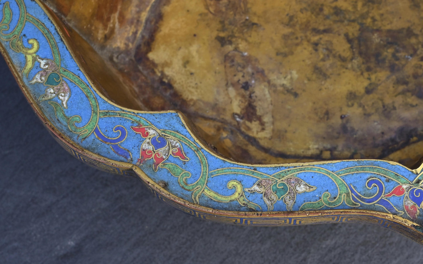 18th Century Chinese Cloisonné Planter / Basin | Qing Dynasty | Gilt Bronze