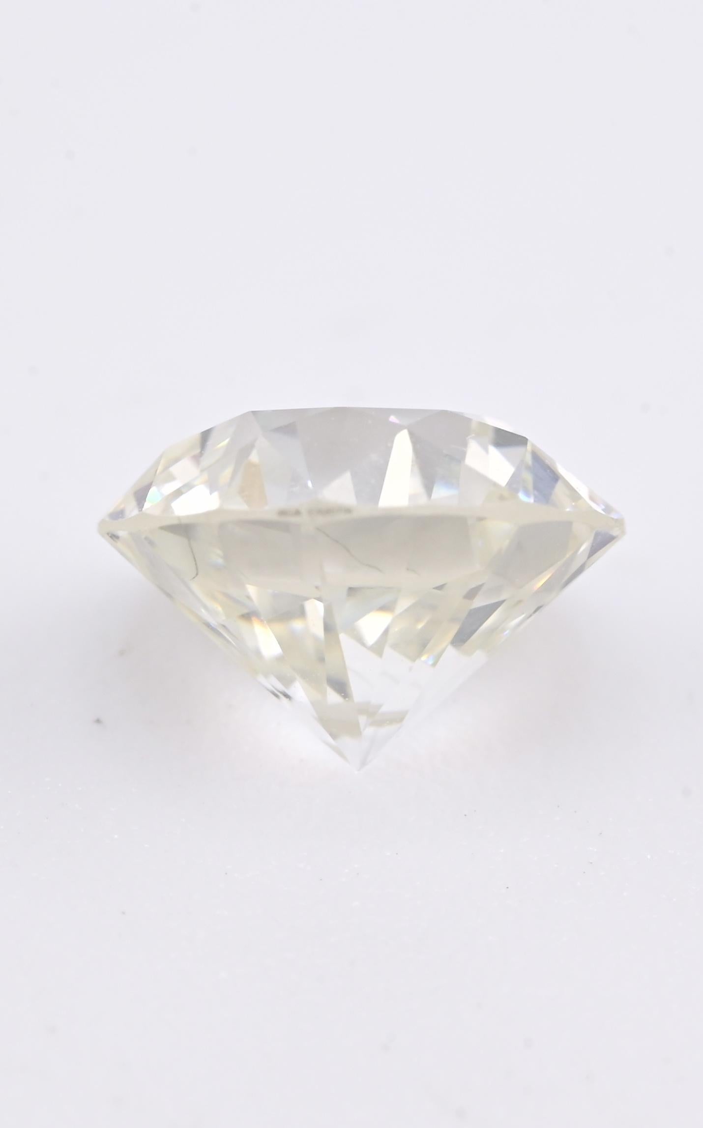 Loose Natural Diamond 1.36 Carat Round Brilliant J Color SI1 Clarity GIA Cert.