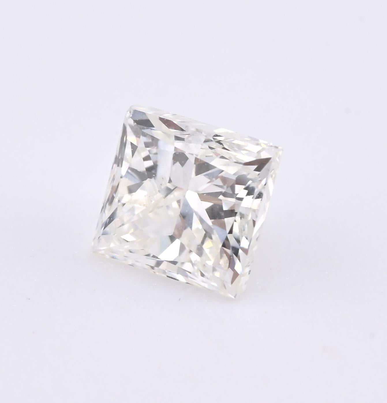 Loose Natural Diamond 0.53 Carat Rectangular Modified Brilliant E Color I2 GIA