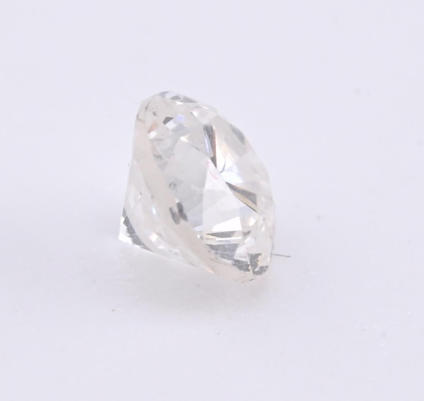 Loose Natural Diamond 0.39 Carat Round Brilliant H Color SI2 Clarity GIA