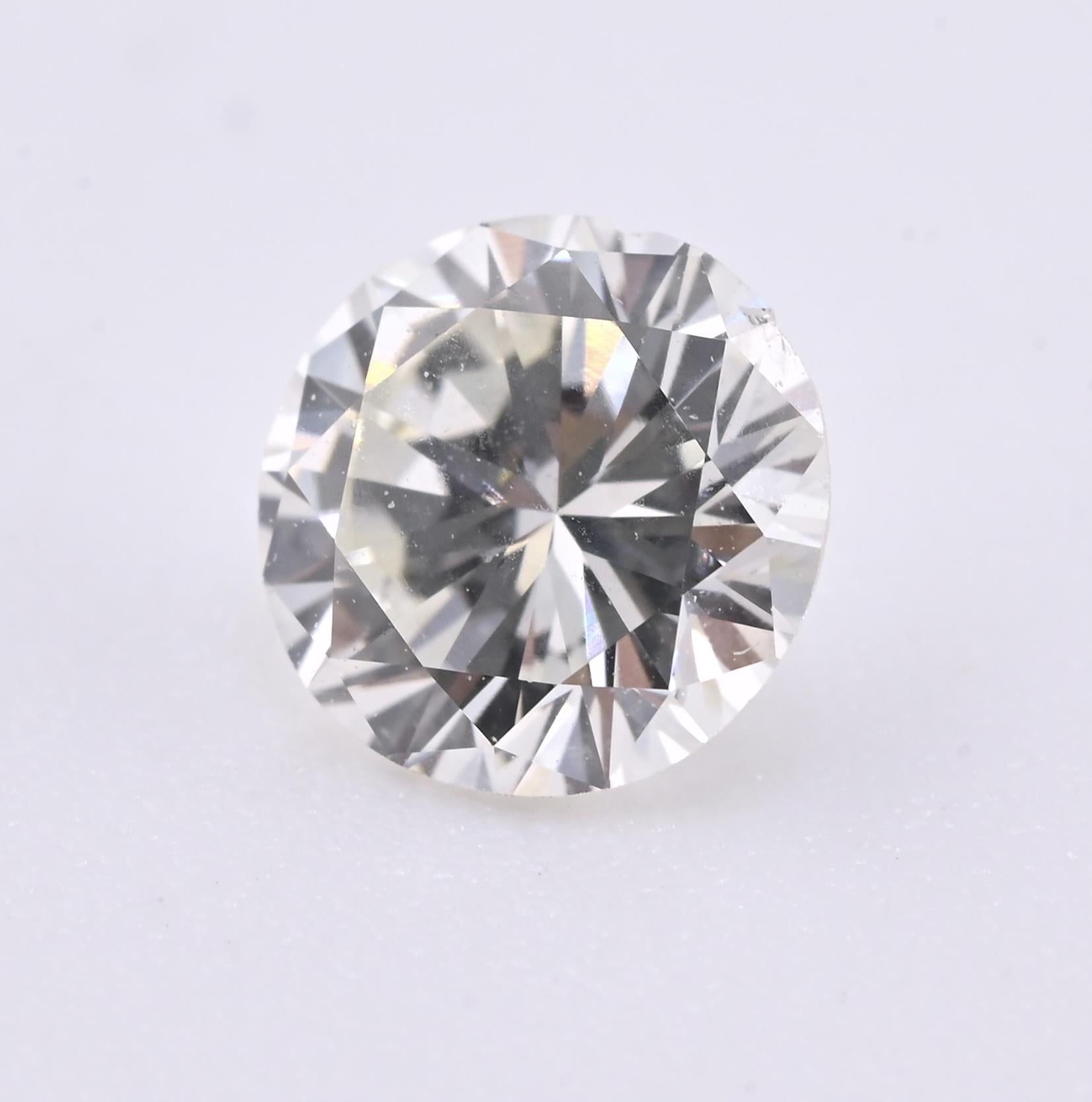 Loose Natural Diamond 0.46 Carat Round Brilliant I Color SI1 Clarity GIA