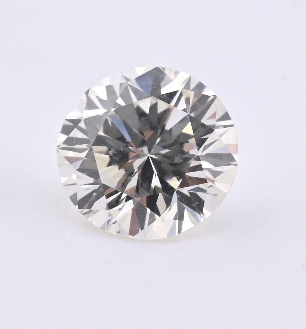 Loose Natural Diamond 0.80 Carat Round Brilliant K Color SI1 Clarity GIA Cert.