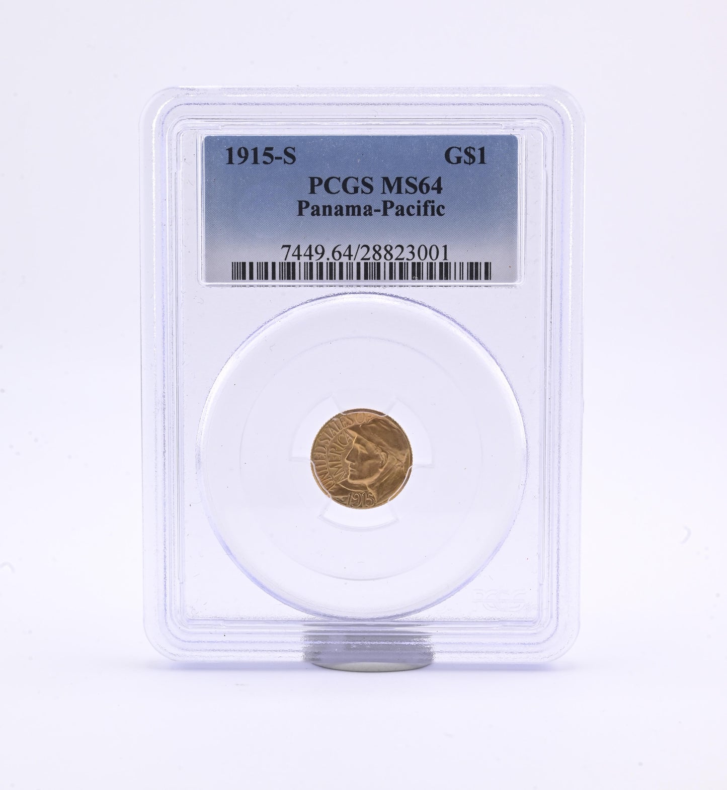1915-S Panama-Pacific Gold $1 PCGS MS64 Commemorative Coin San Francisco Mint