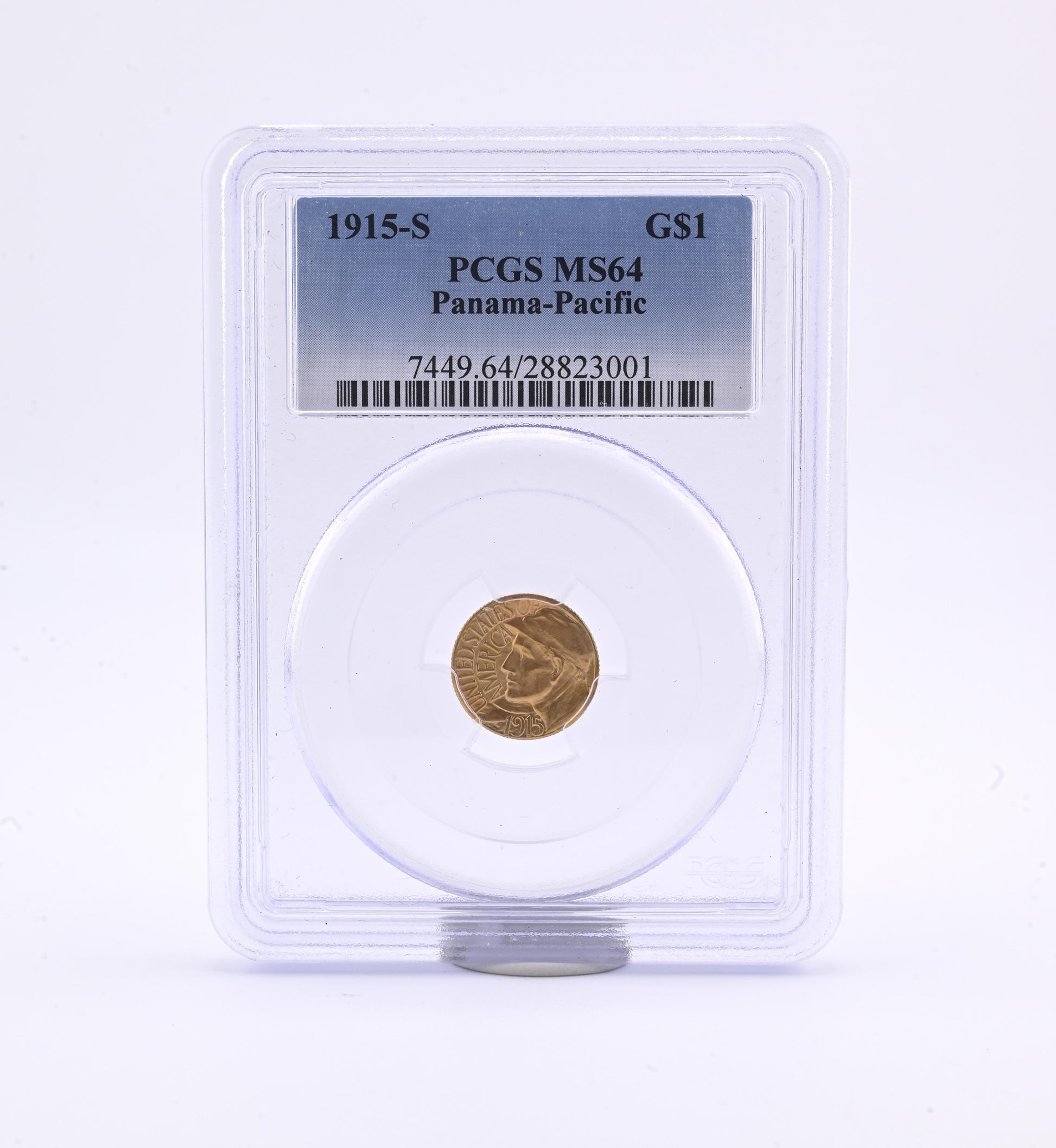 1915-S Panama-Pacific Gold $1 PCGS MS64 Commemorative Coin San Francisco Mint