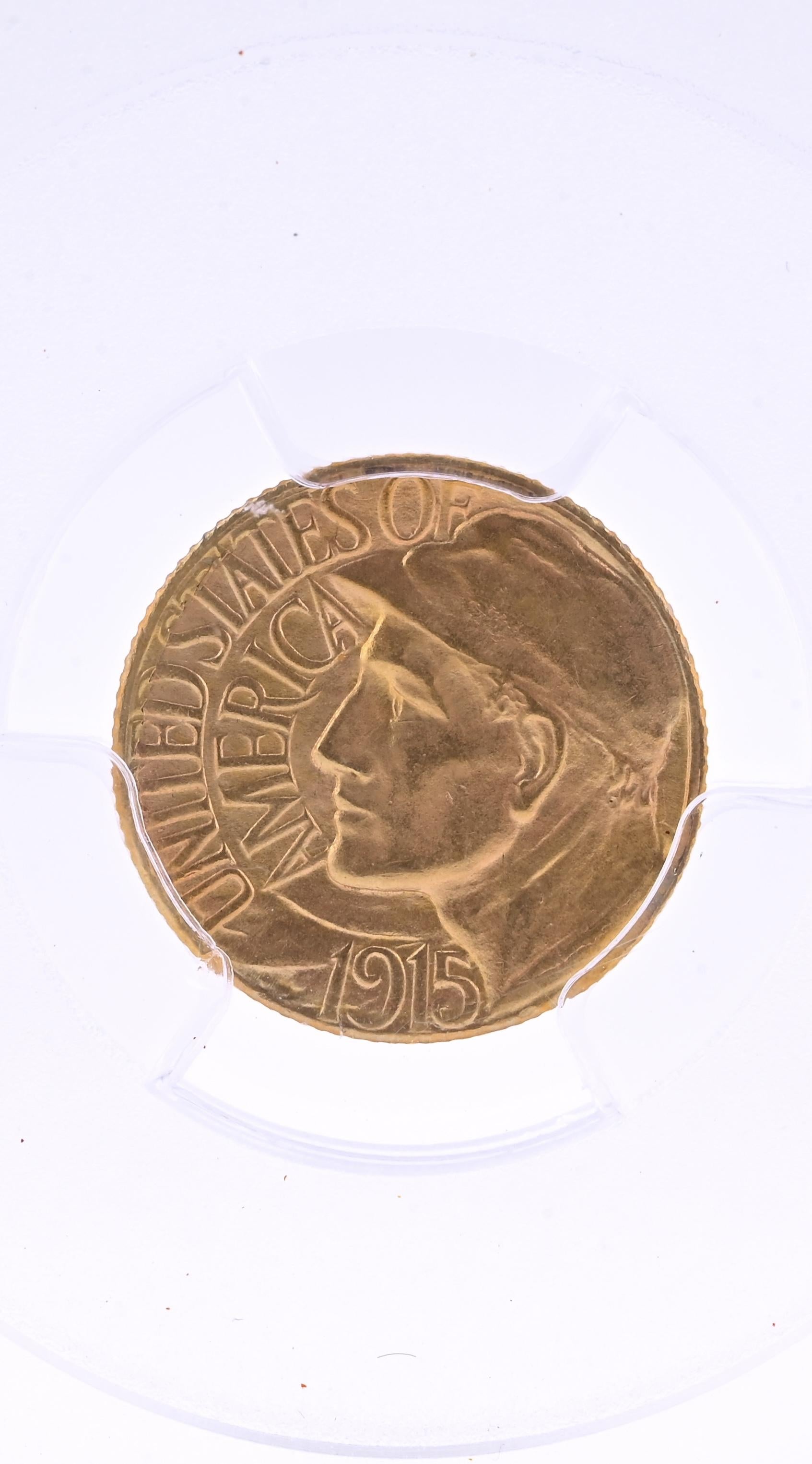 1915-S Panama-Pacific Gold $1 PCGS MS64 Commemorative Coin San Francisco Mint