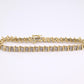14K Yellow Gold Diamond Tennis Bracelet 2.80 CTW 40 Diamonds 7.5” Estate Jewelry