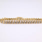 14K Yellow Gold Diamond Tennis Bracelet 2.80 CTW 40 Diamonds 7.5” Estate Jewelry