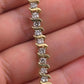 14K Yellow Gold Diamond Tennis Bracelet 2.80 CTW 40 Diamonds 7.5” Estate Jewelry