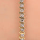 14K Yellow Gold Diamond Tennis Bracelet 2.80 CTW 40 Diamonds 7.5” Estate Jewelry