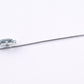 Vintage 10K White Gold Stick Pin Blue Spinel Lab Grown Lapel Tie Pin Estate 2.5”