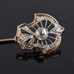 Art Deco 14K Gold & Platinum Diamond Stick Pin Old Euro Cut Antique Lapel Tie