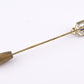 Antique 14K Yellow Gold Stick Pin Blue Sapphire Estate Lapel Tie Pin 2.5”