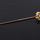 Antique 10K Yellow Gold Diamond Stick Pin Old Euro Old Mine Cut Lapel Tie Pin