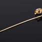 Antique 10K Yellow Gold Diamond Stick Pin Old Euro Old Mine Cut Lapel Tie Pin