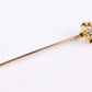 Antique 10K Yellow Gold Diamond Stick Pin Old Euro Old Mine Cut Lapel Tie Pin