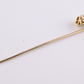 Antique 10K Yellow Gold Diamond Stick Pin Old Euro Old Mine Cut Lapel Tie Pin