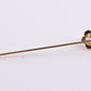 Antique 10K Yellow Gold Diamond Stick Pin Old Euro Old Mine Cut Lapel Tie Pin