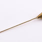 Antique 14K Yellow Gold Diamond Stick Pin Old Euro Old Mine Cut Lapel Tie Pin