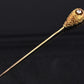 Antique 14K Yellow Gold Diamond Stick Pin Old Euro Old Mine Cut Lapel Tie Pin