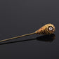 Antique 14K Yellow Gold Diamond Stick Pin Old Euro Old Mine Cut Lapel Tie Pin