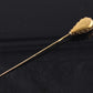 Antique 14K Yellow Gold Diamond Stick Pin Old Euro Old Mine Cut Lapel Tie Pin