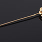 Antique 14K Yellow Gold Diamond Stick Pin Old Euro Old Mine Cut Lapel Tie Pin