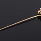 Antique 14K Yellow Gold Diamond Stick Pin Old Euro Old Mine Cut Lapel Tie Pin