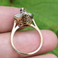 14K Yellow & White Gold Ring With Natural Sapphires, Diamonds Ring Size 6.25