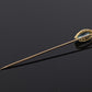 Vintage 10K Yellow Gold Stick Pin Blue Spinel Lab Grown Lapel Tie Pin Estate 2.5