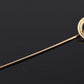 Antique 10K Yellow Gold Diamond Stick Pin Hat Lapel Tie Pin 2.25” Estate Jewelry