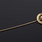 Antique 10K Yellow Gold Diamond Stick Pin Hat Lapel Tie Pin 2.25” Estate Jewelry