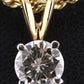 14K Yellow & White Gold Diamond Solitaire Necklace Pendant 0.75 CT VS2–SI1