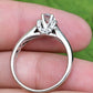 14K White Gold Diamond Ring .51 Total Carat Weight Size 9 IGI Certified